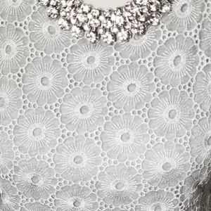 ♦️MUST GO MOVING♦️NWT J Crew Silver Gray Lace Top XS